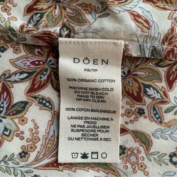 Doen Rhodia Cotton Puff Short Sleeve Maxi Midi Dress Blanc Narcissus Floral - Picture 15 of 16